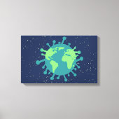 Pandemisch (virusdeeltjes) (virale infectie) canvas afdruk (Voorkant)