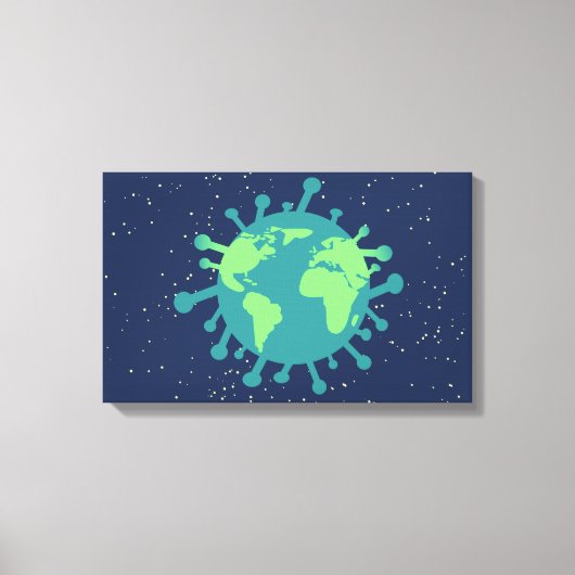 Pandemisch (virusdeeltjes) (virale infectie) canvas afdruk (Voorkant)