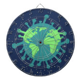 Pandemisch (virusdeeltjes) (virale infectie) dartbord (Voorkant)