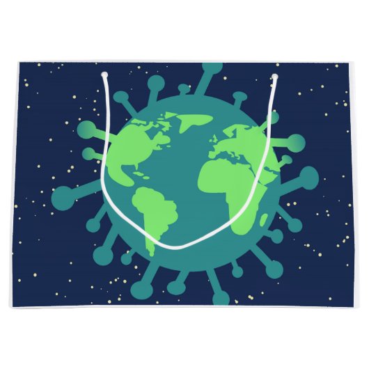 Pandemisch (virusdeeltjes) (virale infectie) groot cadeauzakje (Voorkant)