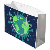 Pandemisch (virusdeeltjes) (virale infectie) groot cadeauzakje (Achterkant Gekanteld)