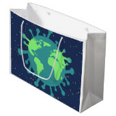 Pandemisch (virusdeeltjes) (virale infectie) groot cadeauzakje (Voorkant Gekanteld)