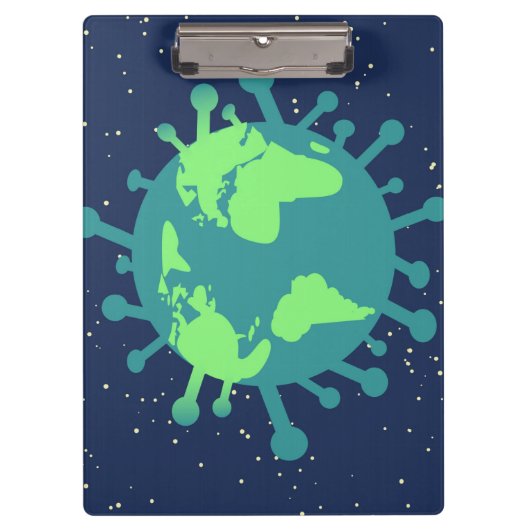 Pandemisch (virusdeeltjes) (virale infectie) klembord (Voorkant)
