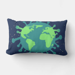 Pandemisch (virusdeeltjes) (virale infectie) kussen