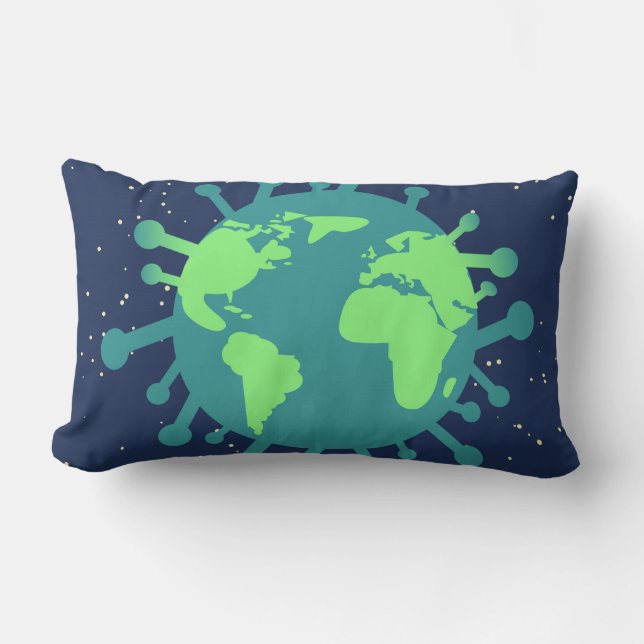 Pandemisch (virusdeeltjes) (virale infectie) kussen (Voorkant)