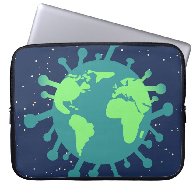 Pandemisch (virusdeeltjes) (virale infectie) laptop sleeve (Voorkant)