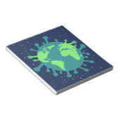 Pandemisch (virusdeeltjes) (virale infectie) notitieblok (Schuin)