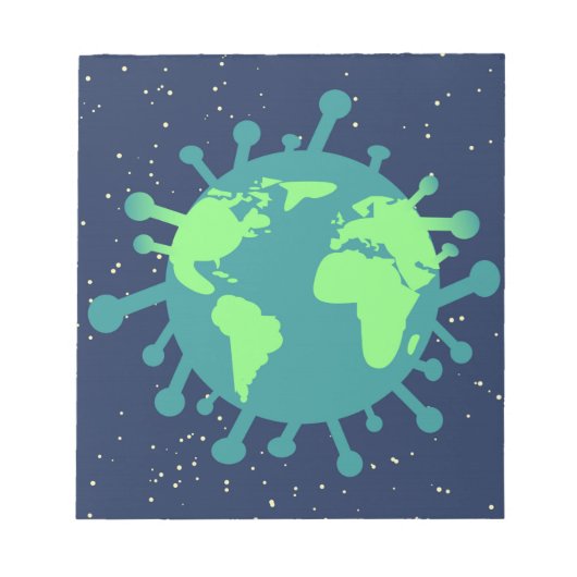 Pandemisch (virusdeeltjes) (virale infectie) notitieblok (Voorkant)
