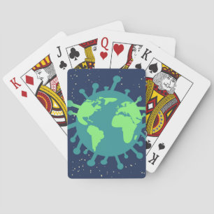 Pandemisch (virusdeeltjes) (virale infectie) pokerkaarten