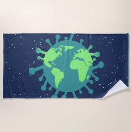 Pandemisch (virusdeeltjes) (virale infectie) strandlaken