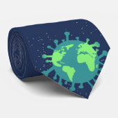 Pandemisch (virusdeeltjes) (virale infectie) stropdas (Opgerold)