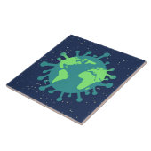 Pandemisch (virusdeeltjes) (virale infectie) tegeltje (Zijkant)