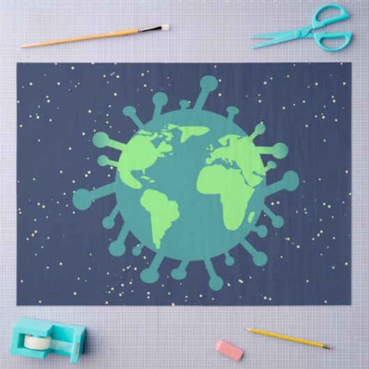 Pandemisch (virusdeeltjes) (virale infectie) tissuepapier (Craft)