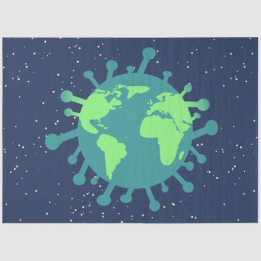 Pandemisch (virusdeeltjes) (virale infectie) tissuepapier (Voorkant)