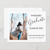 Pandemische Afstuderen Kaart bekendmaking (Voorkant / Achterkant)