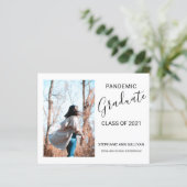 Pandemische Afstuderen Kaart bekendmaking (Staand voorkant)