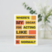 Pandemische Humor: Actief als alles is normaal Briefkaart (Staand voorkant)