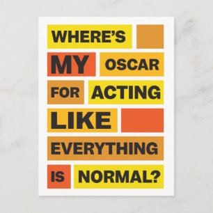 Pandemische Humor: Actief als alles is normaal Briefkaart