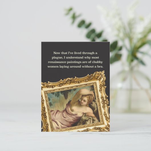 Pandemische Humor: Chubby vrouwen zonder hersenen Briefkaart (Staand voorkant)