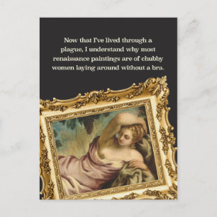 Pandemische Humor: Chubby vrouwen zonder hersenen Briefkaart