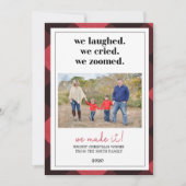 Pandemische kerstkaart, zoomkerstkaart kaart (Voorkant)