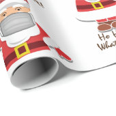 Pandemische Kerstman met personalisatie Cadeaupapier (Rol Hoek)