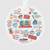 Pandemische Kerstmis 2021 Vaccinatie-herdenking Ornament (voorkant)