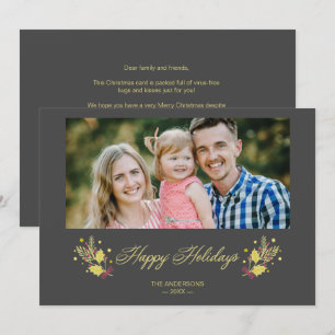 Pandemische Klassieke Prettige feestdagen Aangepas