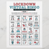 Pandemische Quarantine Bingo Lockdown Activities (Voorkant)