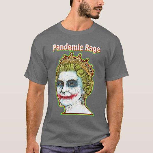 Pandemische Rage - Queen Joker t shirt door DMT (Voorkant)