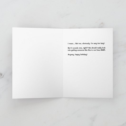 Pandemische verjaardag kaart (Binnen)