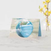 pandemische wereld denken aan jou kaart (Gele Bloem)