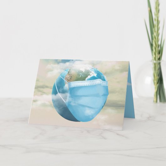 pandemische wereld denken aan jou kaart (Voorkant)