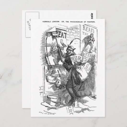 Pandemonium van Posters - Jack the Ripper Briefkaart (Voorkant / Achterkant)