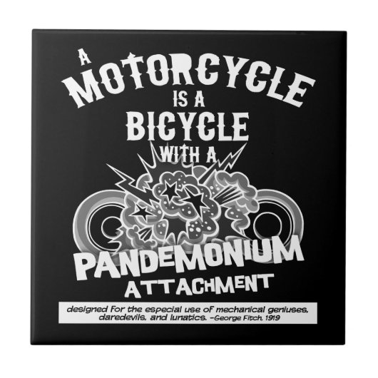 Pandemoniumaanhangsel — bw tegeltje (Voorkant)