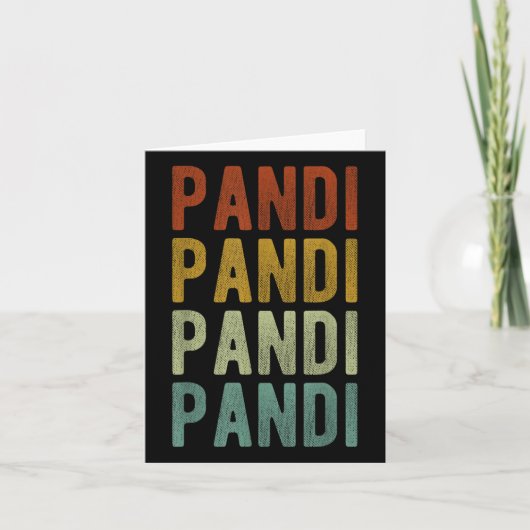 Pandi Stad Filipijnen Retro Kaart (Voorkant)