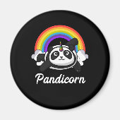 Pandicorn Panda Beer Unicorn Magische Regenboog Magneet (Voorkant)