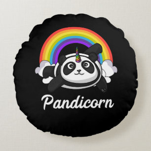 Pandicorn Panda Beer Unicorn Magische Regenboog Rond Kussen
