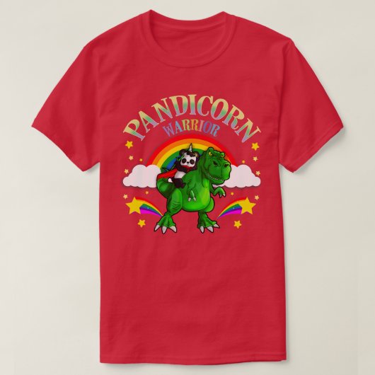 Pandicorn Warrior Panda Beer T Rex Dinosaur T-shirt (Design voorkant)