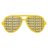 Pandkoeken obsessiepartijschaduwen. Grappig zonneb Aviator Zonnebril (Voorkant)