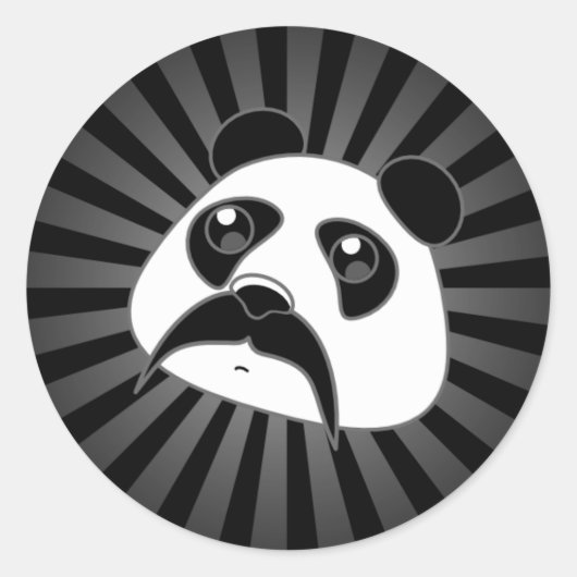 Pandlebar snor ronde sticker (Voorkant)