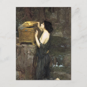 Pandora, by John William Waterhouse, 1896 Briefkaart
