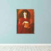 Pandora - Dante Gabriel Rosetti schilderij Canvas Afdruk (Insitu (Houten vloer))