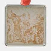 Pandora die de doos opent metalen ornament (Voorkant)