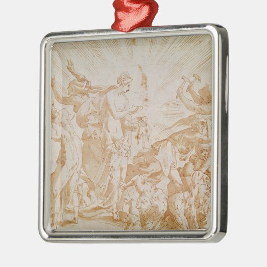 Pandora die de doos opent metalen ornament (Links)