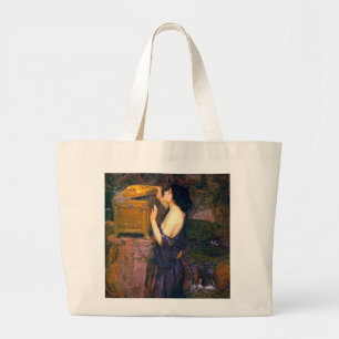 Pandora door John William Waterhouse Grote Tote Bag