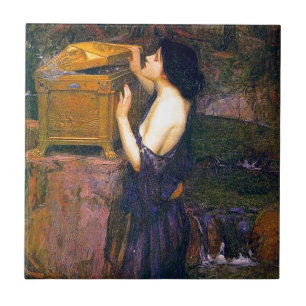 Pandora door John William Waterhouse Tegeltje