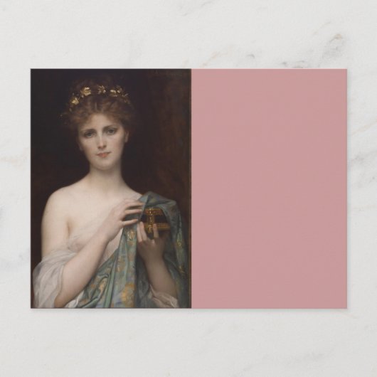 Pandora en de doos briefkaart (Voorkant)
