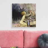 “Pandora opent de doos” door Arthur Rackham Canvas Afdruk (Insitu (Woonkamer))