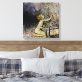 “Pandora opent de doos” door Arthur Rackham Canvas Afdruk (Insitu (Slaapkamer))